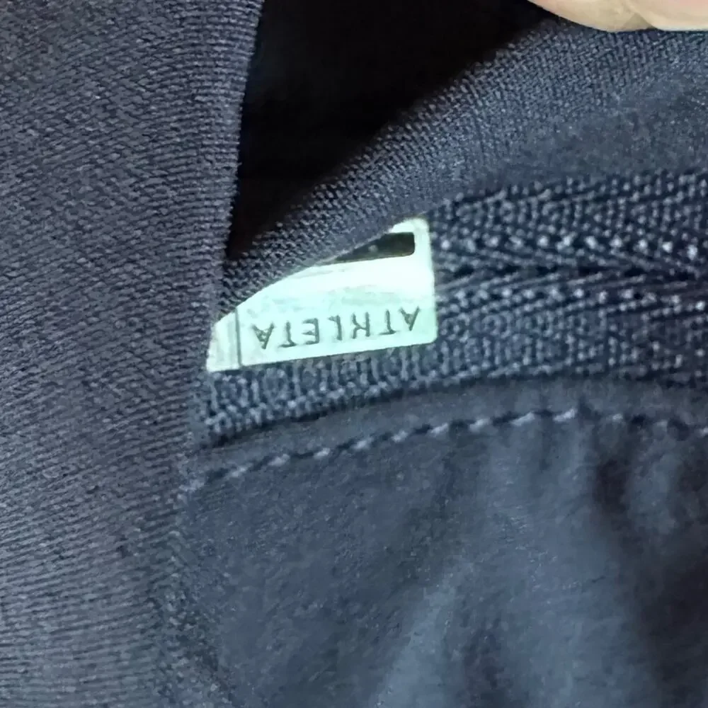 Athleta Avenue Short Sleeve Romper, Navy Blue, Size Medium - Picture 7 of 9